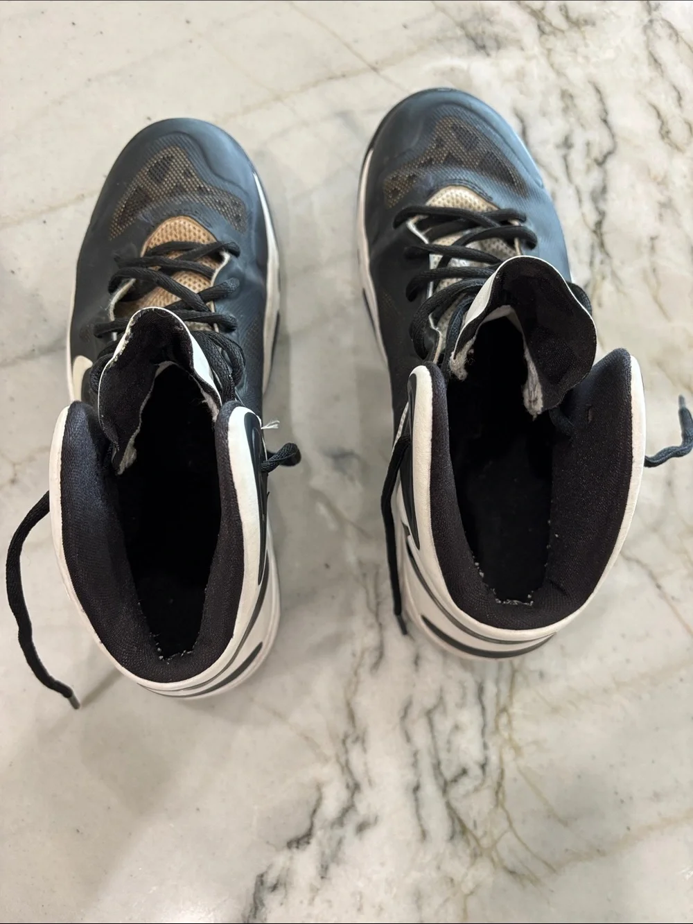 Nike Black and White High-Top Athletic Shoes